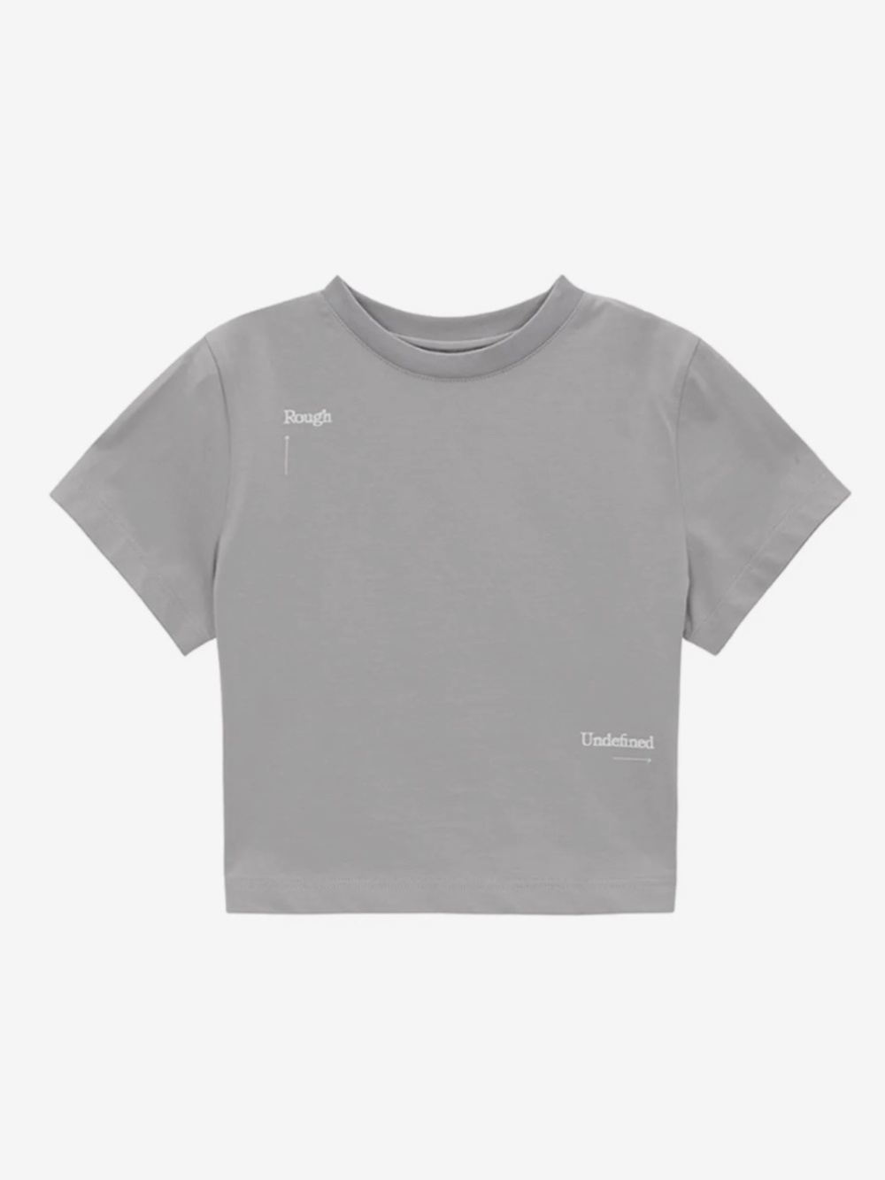 NWT MATIN KIM KEYWORD LETTERING CROP TOP IN LIGHT GREY (ONE SIZE)